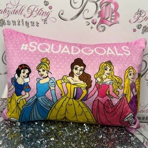 Disney pillow princesses squad goals plush soft Cinderella Belle Snow White pink